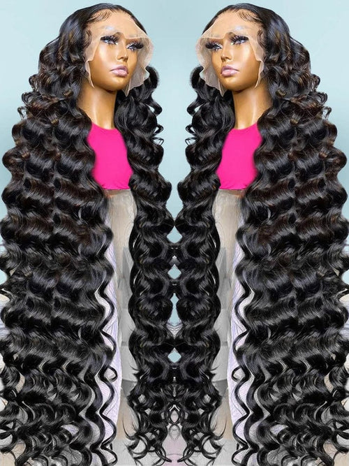 30 40 Inch Loose Deep Wave 13x6 HD Lace Frontal Human Hair Wig Brazilian 13x4 Curly Human Hair Lace Front Wigs Pre Plucked 250%